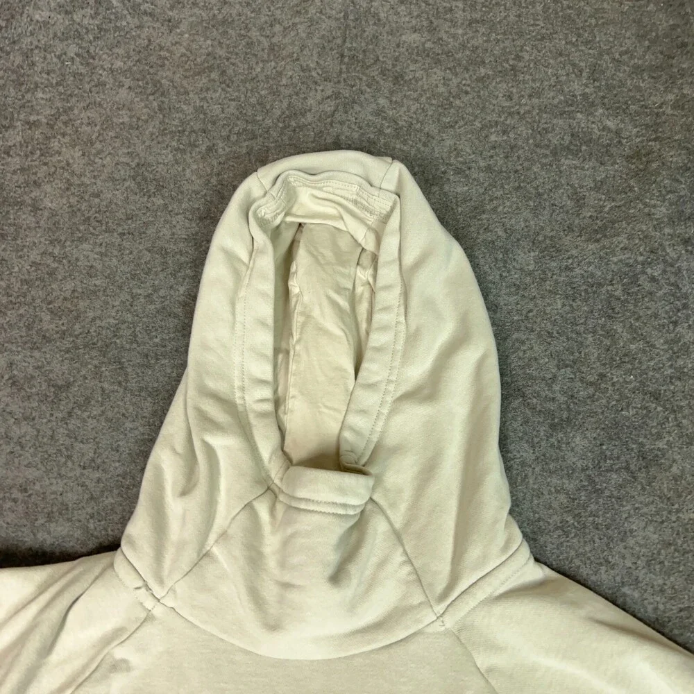 Nike Womens Hoodie Medium Beige Air Logo Sweater Cowl Minimalist Sports Gym‎ Top